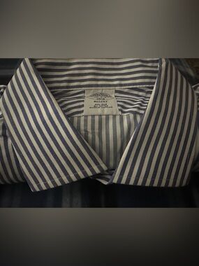 Brooks Brothers Blue and White Striped Dress Shirt